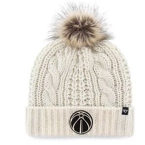 '47 Women’s Washington Wizards Meeko White Cuffed Knit Hat with Pom